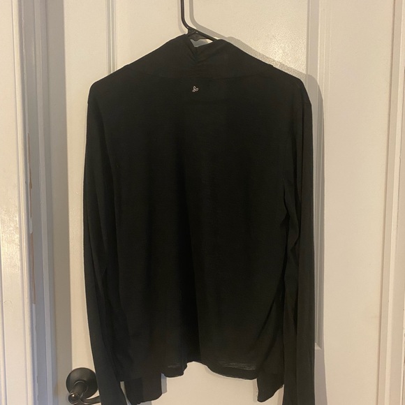 Prana Navy Draped Open-Front Cardigan - Picture 3 of 6